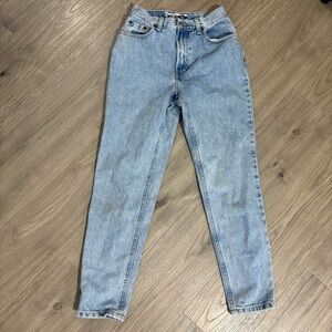 Vtg 80’s Gap Denim Slim Fit High Rise Jeans Sz 4 Ankle Light Wash 90s Retro